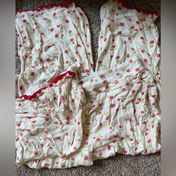 Tops - 🌱🦢4 FOR $15!🦢🌱 SIENNA Sky red floral 2 piece set